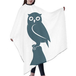 Personality  Vector Image Of An Owl On White Background Hair Cutting Cape
