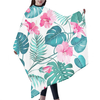 Personality  Tropical Flower. Hair Cutting Cape