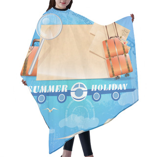 Personality  Summer  Banner Vector Illustration   Hair Cutting Cape
