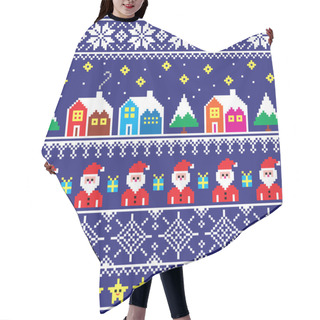 Personality  Christmas Sweater Pattern  Hair Cutting Cape