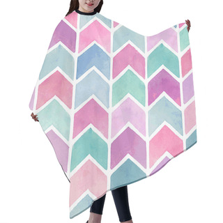 Personality  Seamless Watercolor Pattern.  Hair Cutting Cape