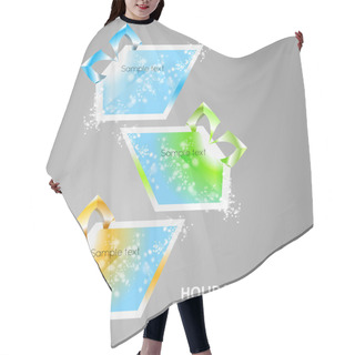 Personality  Bright Multicolored Glowing Banners. Hair Cutting Cape