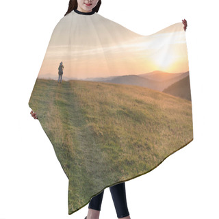 Personality  Colorful Sunset In Mountains Hair Cutting Cape