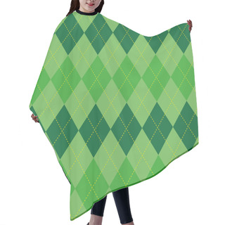 Personality  Argyle Pattern Green Rhombus Seamless Texture Hair Cutting Cape