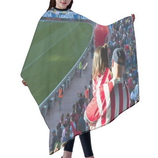 Personality  Atletico De Madrid Fans At The Vicente Calderon, Madrid, Spain Hair Cutting Cape