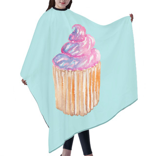 Personality  Tasty Muffin With Cream Hair Cutting Cape