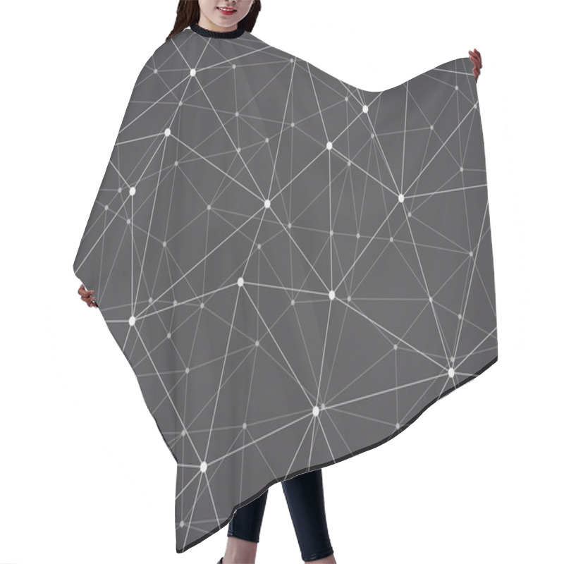 Personality  Polygonal background, geometric pattern, grey color hair cutting cape