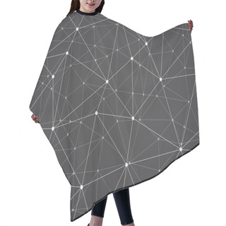 Personality  Polygonal Background, Geometric Pattern, Grey Color Hair Cutting Cape