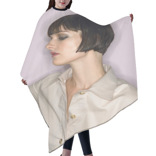 Personality  Woman With Bobbed Hair Hair Cutting Cape