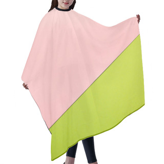 Personality  Birght Pink And Green Background With Copy Space Hair Cutting Cape