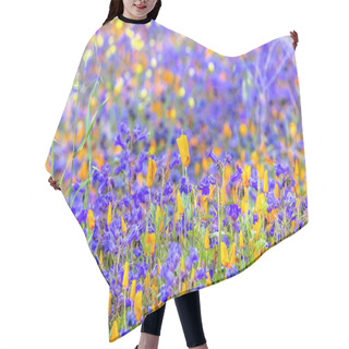 Personality  Poppies Blooming On Hillsid Hair Cutting Cape