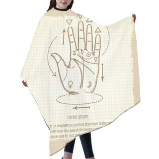 Personality  Palmistry Sign On Vintage Background Hair Cutting Cape