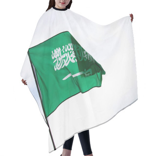 Personality  Saudi Arabia Flag, Statement Translation: There Is No God But Allah, Muhammad Is The Messenger Of Allah. Use It For National Day And And Country National Occasions. Hair Cutting Cape