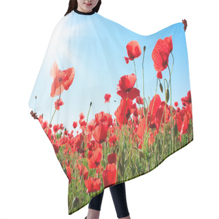 Personality  Red Poppy Flowers Hair Cutting Cape