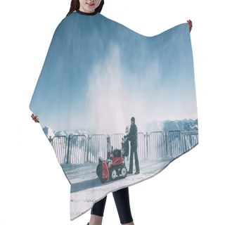 Personality  Snow Blowing Machine Hair Cutting Cape