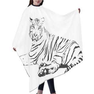 Personality  Silhouette Of A Tiger Hair Cutting Cape