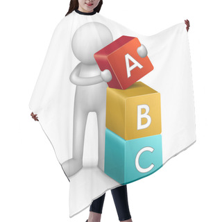 Personality  3d Child And Word ABC Hair Cutting Cape
