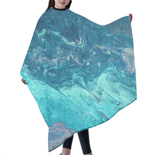Personality  Abstract Blue Background With Acrylic Paint   Hair Cutting Cape