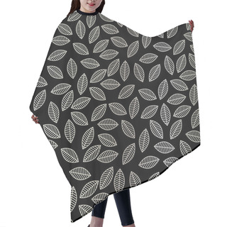 Personality  Black Leaves Pattern  Hair Cutting Cape