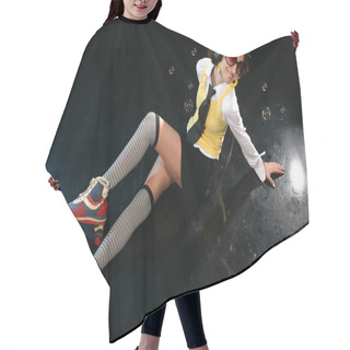 Personality  Funky Girl On Dance Floor Hair Cutting Cape