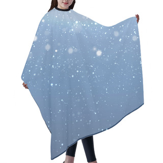 Personality  Delicate Sky Background With Falling Snowflakes - Illustration Hair Cutting Cape