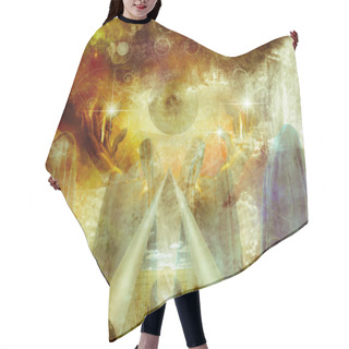 Personality  Mystical Abstract Painting Hair Cutting Cape