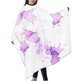 Personality  Purple Paint Blots  Hair Cutting Cape