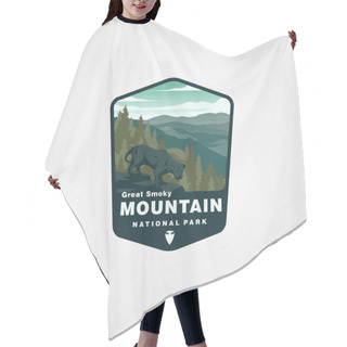 Personality  Great Smoky Mountain Vintage Logo Vector Symbol Illustration Design Hair Cutting Cape