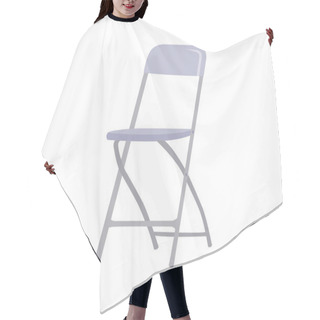 Personality  Steel Foldable Chair Isolated On White Background. Hair Cutting Cape