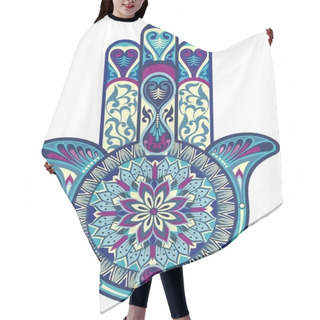 Personality  Hamsa Hand.Decorative Vector Hand Hair Cutting Cape