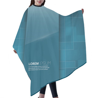 Personality  Turquoise Glossy Blank With A Background Texture Hair Cutting Cape