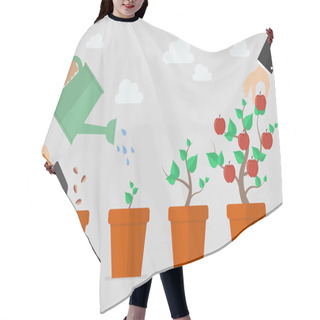 Personality  Planting Tree Process Hair Cutting Cape