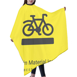 Personality  Bike Lane Minimal Bright Yellow Material Icon Hair Cutting Cape