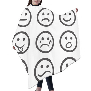 Personality  Cartoon Smiley Faces Doodles Hair Cutting Cape