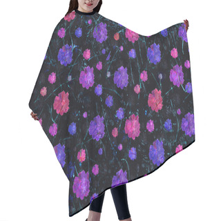 Personality  Grunge Floral Print Seamless Pattern Hair Cutting Cape
