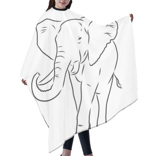 Personality  Elephant Silhouette - Freehand On A White Background, Vector Illustration Hair Cutting Cape