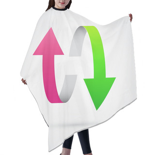 Personality  Vector 3d Pink And Green Arrows Hair Cutting Cape