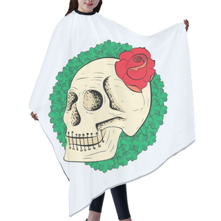 Personality  Illustration Of The Skull Hair Cutting Cape