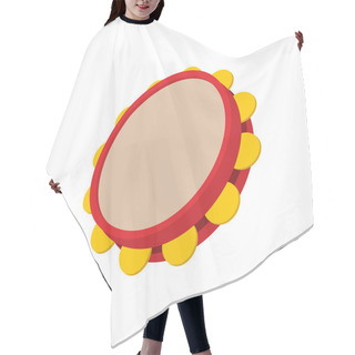 Personality  Tambourine Icon, Cartoon Style Hair Cutting Cape