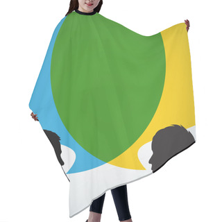 Personality  Abstract Speakers Silhouettes Hair Cutting Cape