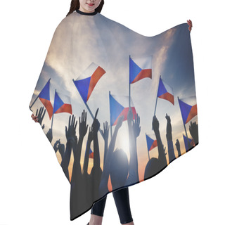 Personality  People Holding Flasg Of Czech Republic Hair Cutting Cape
