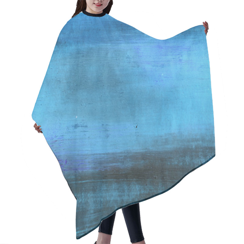 Personality  Painted blue background or texture hair cutting cape