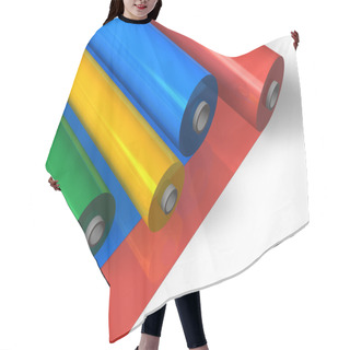 Personality  Color Plastic Rolls Hair Cutting Cape
