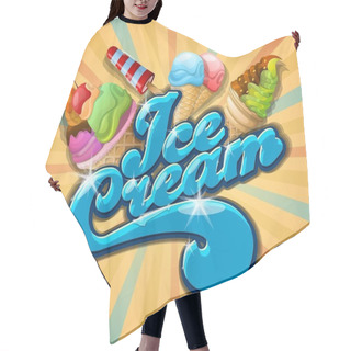 Personality  Delicious Ice Cream Hair Cutting Cape