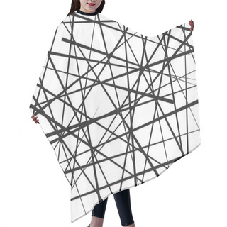 Personality  Chaotic Lines, Abstract Geometric Pattern Hair Cutting Cape