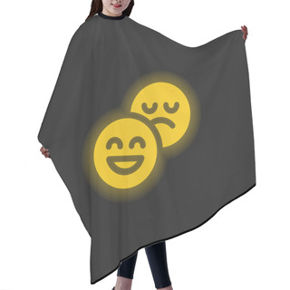 Personality  Attitude Yellow Glowing Neon Icon Hair Cutting Cape