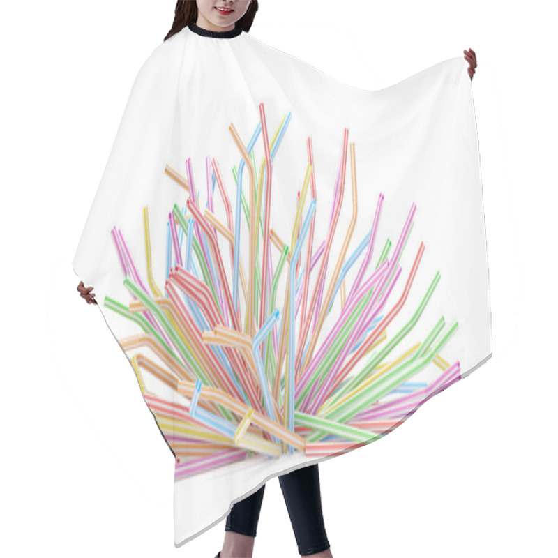 Personality  Falling Frinking Straws Hair Cutting Cape