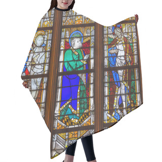 Personality  St Sebastian St Patrick Stained Glass Saint Severin Paris France Hair Cutting Cape