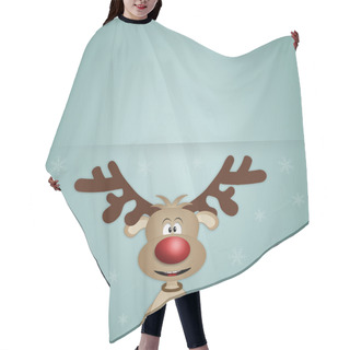 Personality  Funny Reindeer With Snowflakes Hair Cutting Cape