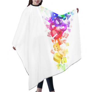 Personality  Abstract Flow With Rainbow Letters Vector Illustration Hair Cutting Cape